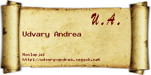 Udvary Andrea névjegykártya